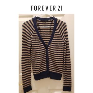 4/$25 🥂 Forever 21 Striped Button up Cardigan
